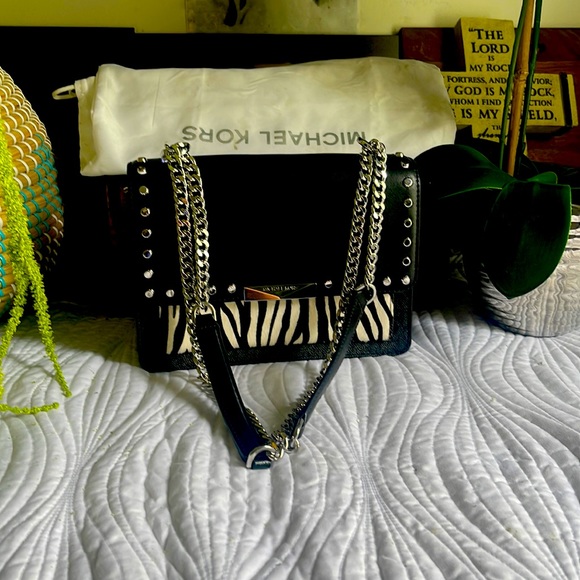 Brand new zebra style Michael Kors mini bag - Picture 1 of 4